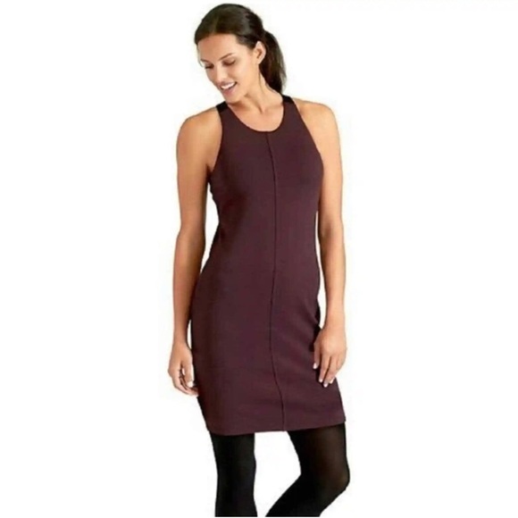 Athleta Whirlwind Tank Dress Shelf Bra Burgundy XS - Picture 1 of 6